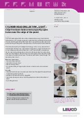 cylinder head drill bit HW „Light“: Chip-free bore holes even on partly open holes near the edge of the panel