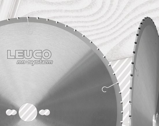LEUCO nn-System is a diamond-tipped circular saw blade with small gullets. The technology, for which a patent has been filed for, considerably reduces noise in idle mode and during use. Due to the high demand for saw blades, this innovation is very important in the industry.