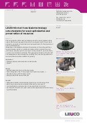 切削宽度为1.0 与 1.2 mm的超薄锯片,顶层薄板与夹芯层的生产,实木复合地板工业,保存资源