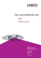 Tool recommendation EGGER Decorative panels